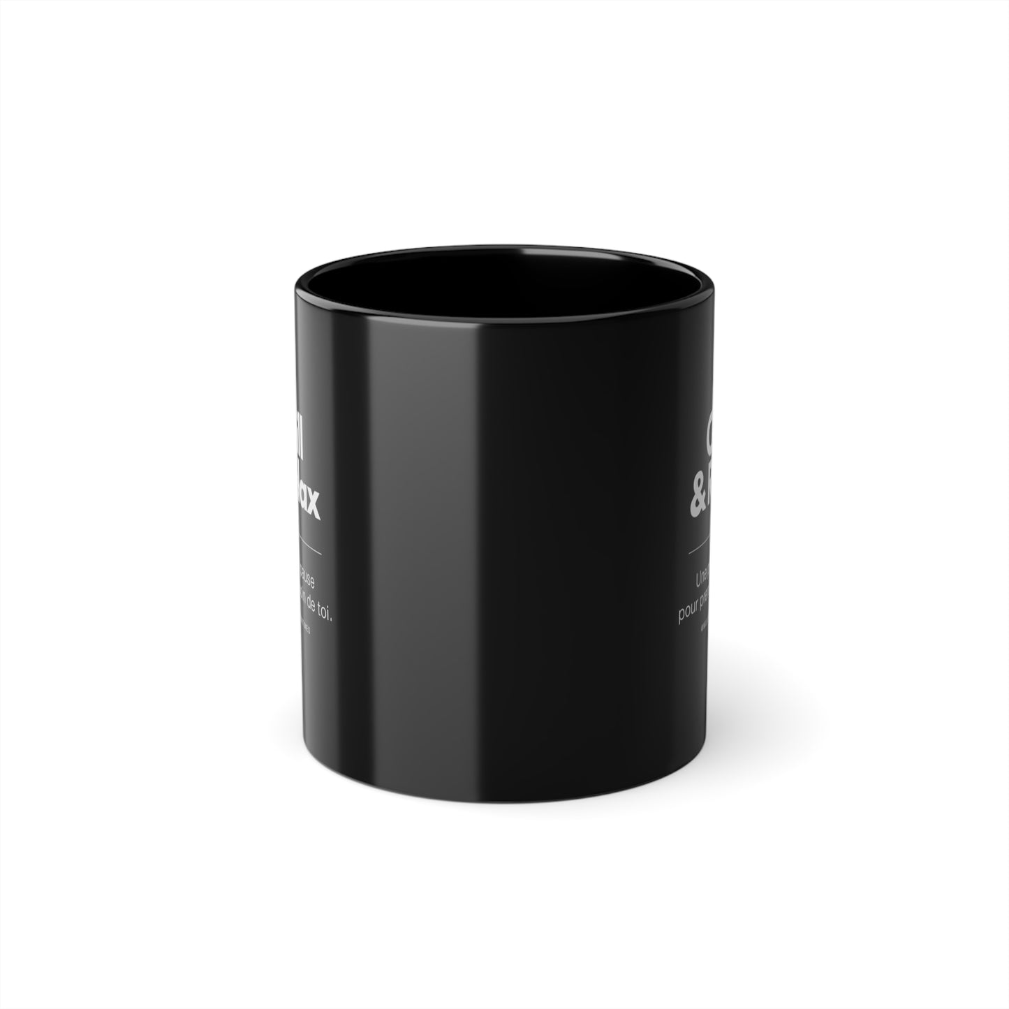 "Chill & Relax" · Mug Noir