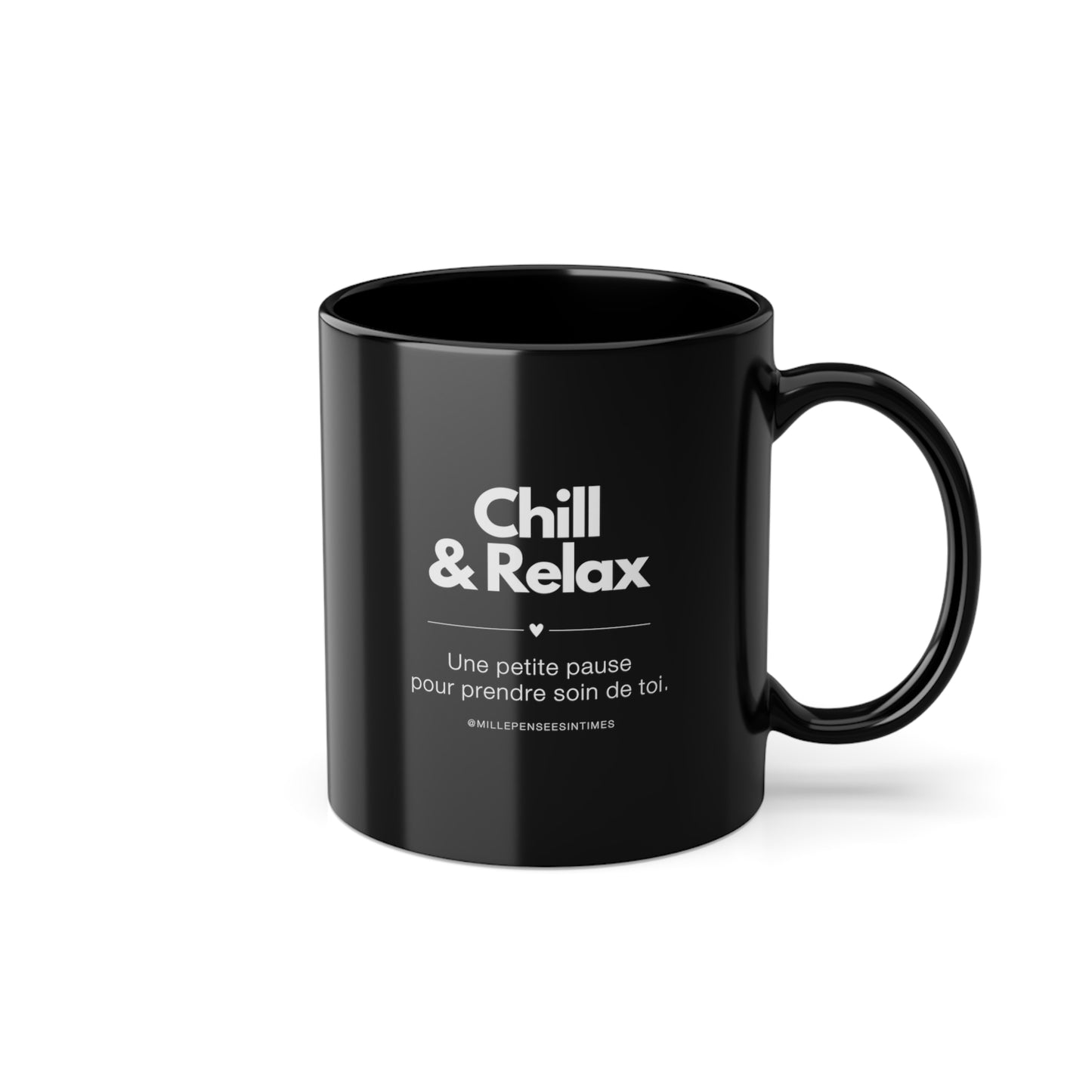 "Chill & Relax" · Mug Noir