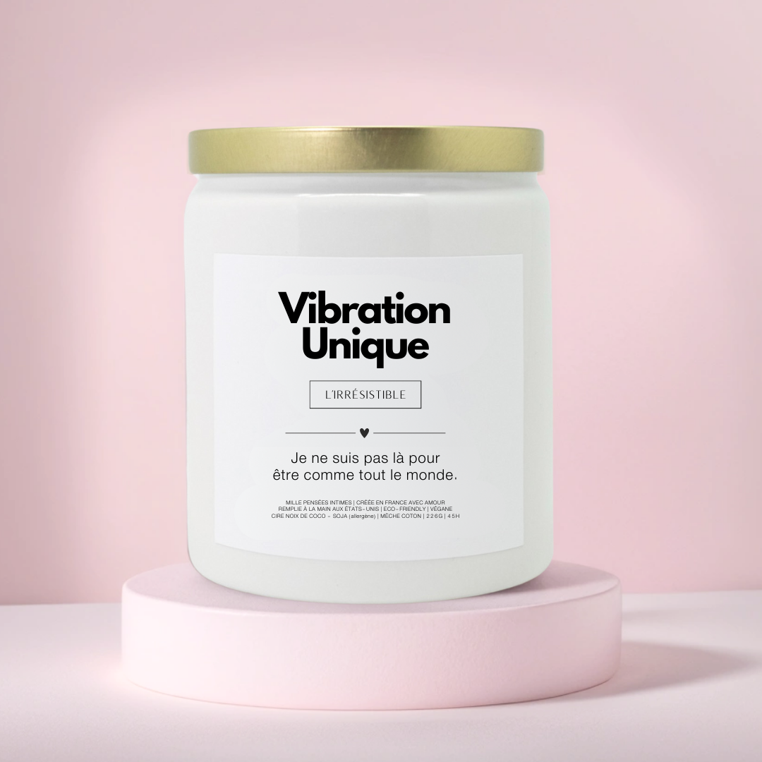 "Vibration Unique" · Bougie