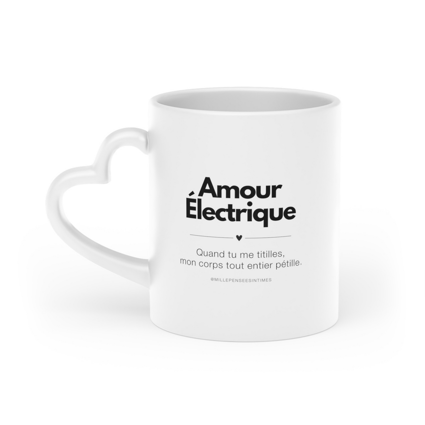 Mug Anse Coeur Amour Electrique Cadeau Couple Sexy Saint Valentin