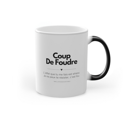 Mug Magique Cadeau Couple Message Original Coup de Foudre