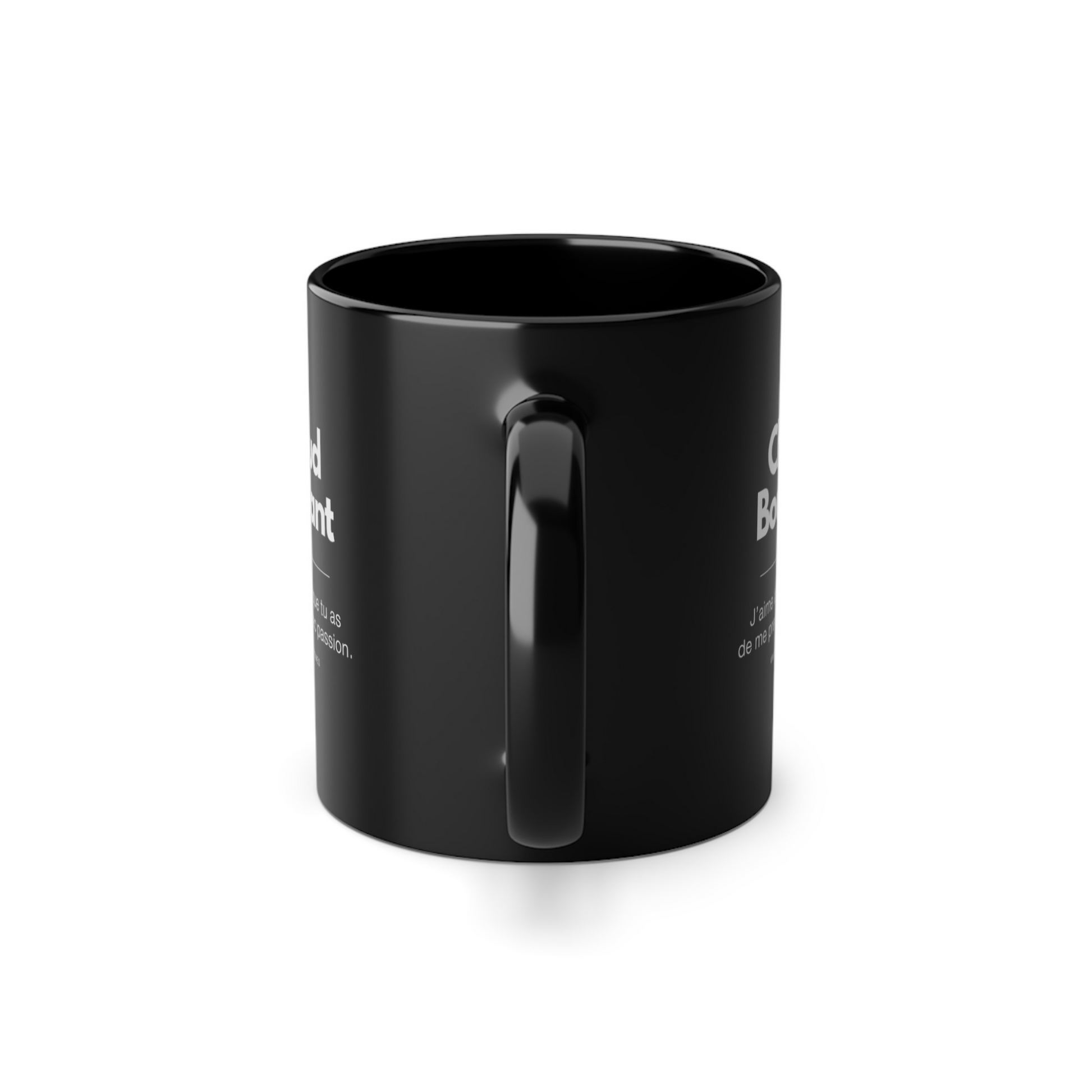 Mug Noir Message Amour Chaud Bouillant Cadeau Couple Sexy Saint Valentin