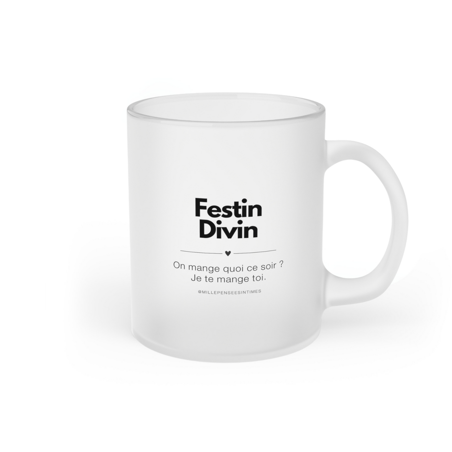 Mug Verre Givré Message Original Cadeau Couple Sexy Festin Divin