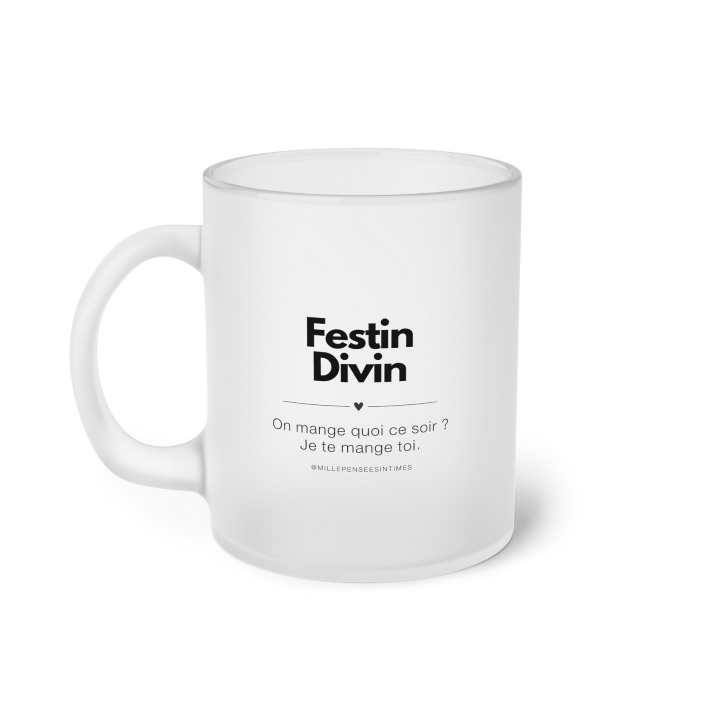 Mug Verre Givré Message Original Cadeau Couple Sexy Festin Divin