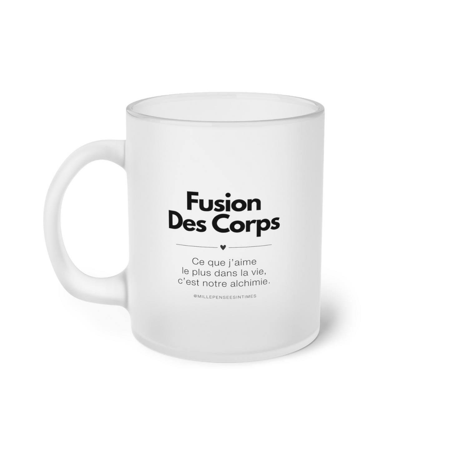 Mug Verre Givré Cadeau Couple Message Original Fusion Des Corps