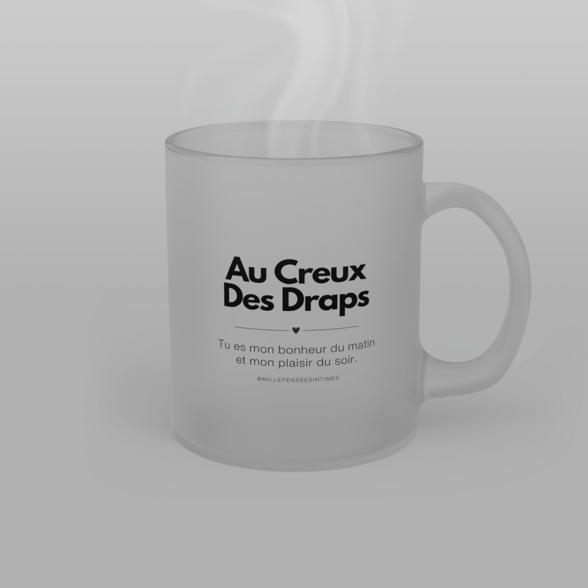 Mug Verre Givré Dépoli Cadeau Couple Saint Valentin Au Creux Des Draps