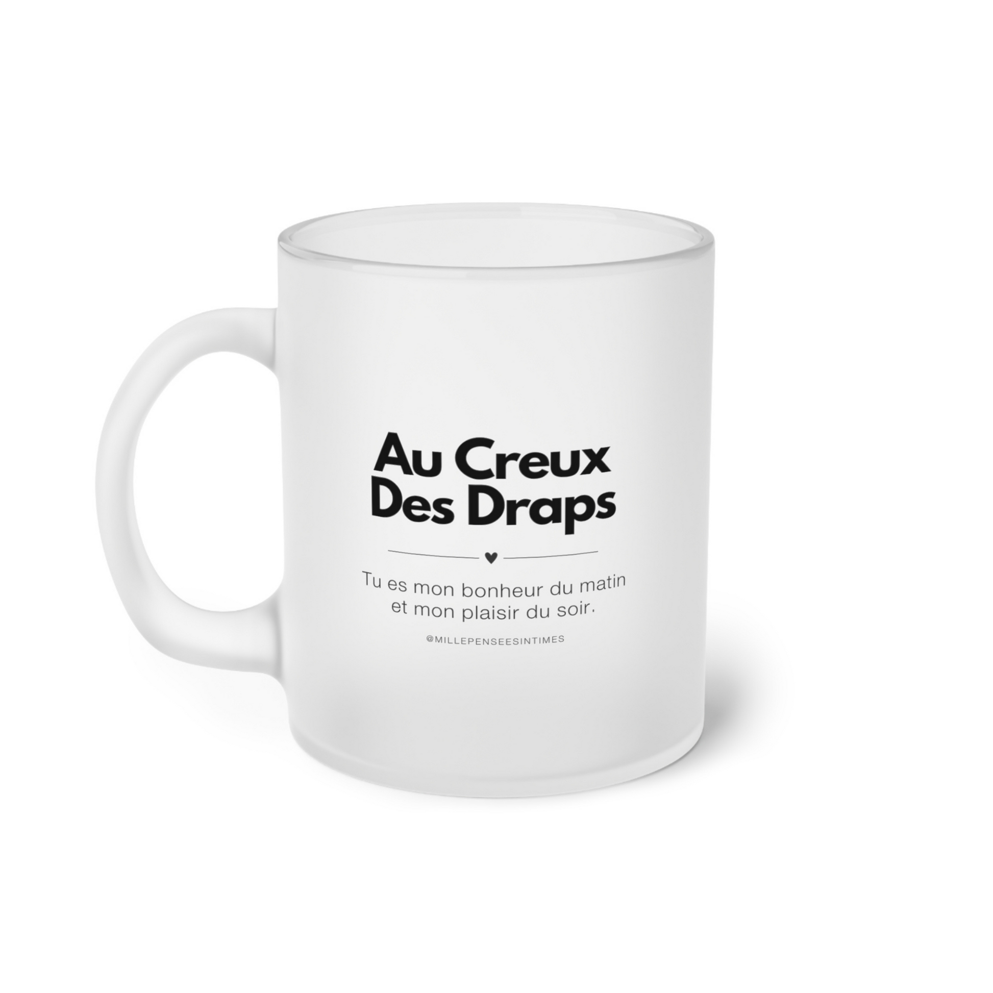 Mug Verre Givré Dépoli Cadeau Couple Saint Valentin Au Creux Des Draps