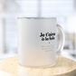 Mug Verre Givré Je t'aime à la folie Message Amour Cadeau Original